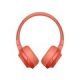 Sony WHH800 Cuffie Over-Hear Stereo, Bluetooth, Hi-Res Audio, con Microfono Integrato, Quick Charge, Colore Rosso
