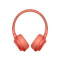 Sony WHH800 Cuffie Over-Hear Stereo, Bluetooth, Hi-Res Audio, con Microfono Integrato, Quick Charge, Colore Rosso